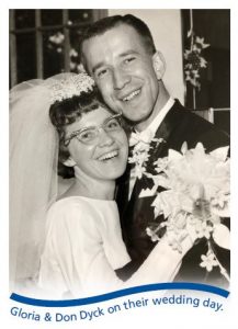 Don and Gloria on their wedding day